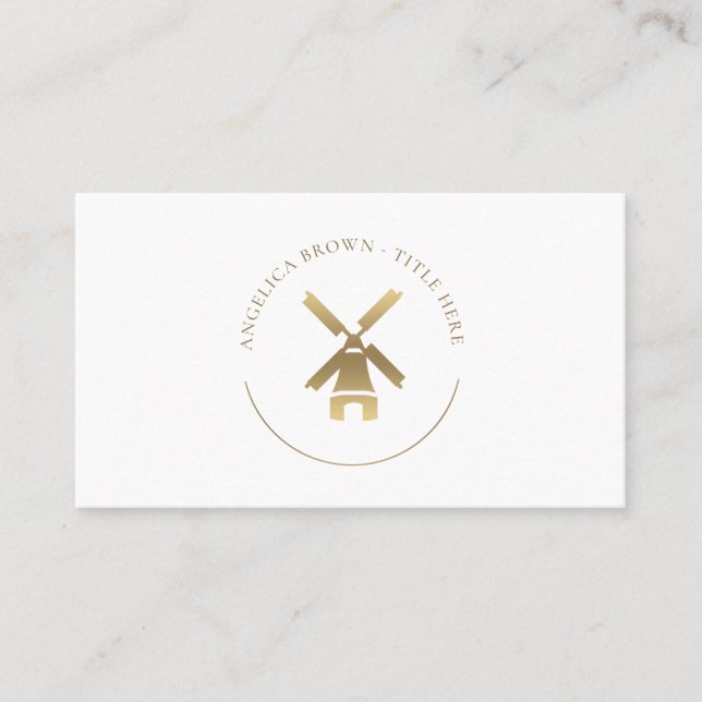 Tarjeta de presentación Gold Windmill (Anverso)