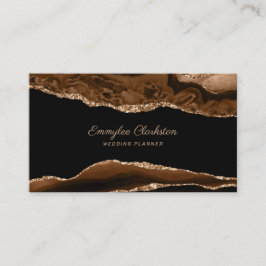 Tarjeta de presentación Gold y Brown Agate
