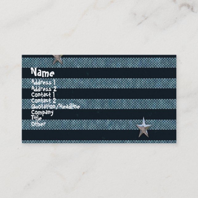 Tarjeta de presentación gótica de las estrellas de (Anverso)