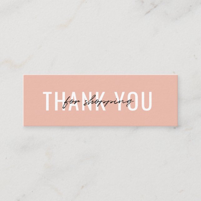 Tarjeta de presentación Gracias por su pedido Mini (Anverso)