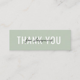 Tarjeta de presentación Gracias por su pedido Mini