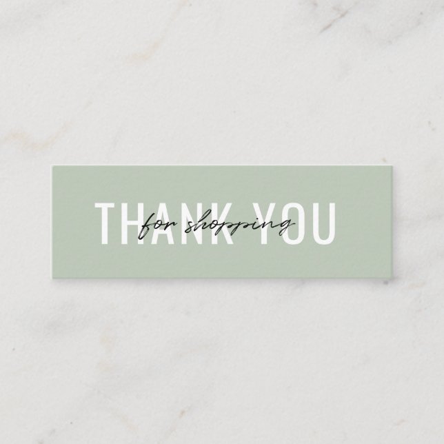 Tarjeta de presentación Gracias por su pedido Mini (Anverso)