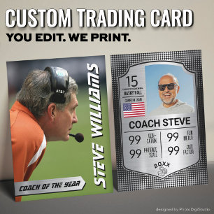Tarjeta De Presentación Gracioso Coach Trading Card Coach Stats Card regal