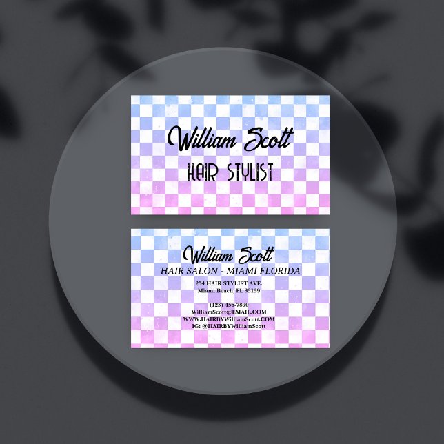 Tarjeta de presentación Gradiente Geométrica Hair  (Subido por el creador)