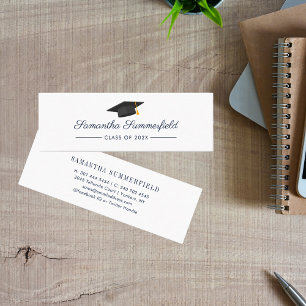 Tarjeta De Presentación Graduación 2025 Contacto de escritura de escritura