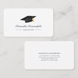 Tarjeta De Presentación Graduación 2026 Script Elegante Grad