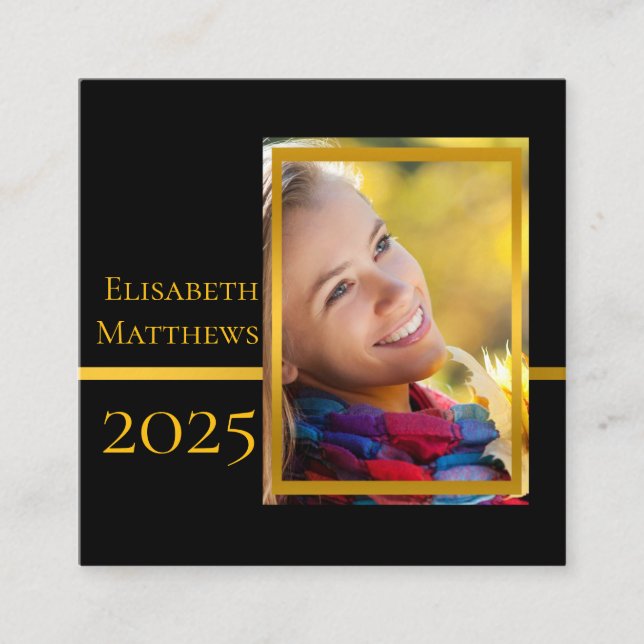 Tarjeta De Presentación Graduación de año de clase Insertar nombre | Tarje (Anverso)