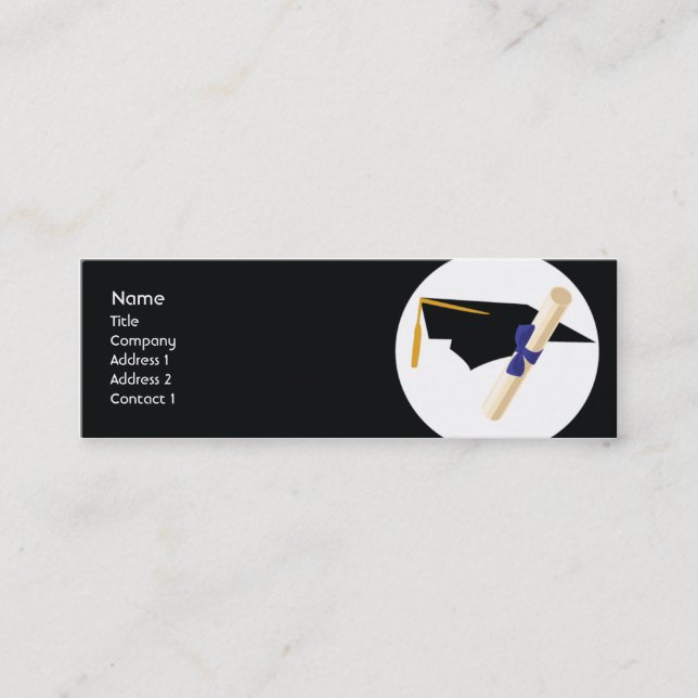 Tarjeta De Presentación Graduación - flaca (Anverso)