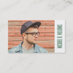 Tarjeta De Presentación Graduación fotográfica  Tonos Náuticos De Patrón A