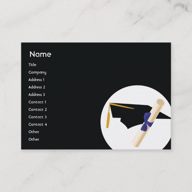 Tarjeta De Presentación Graduación - rechoncha (Anverso)