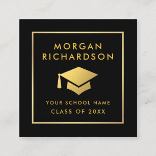 Tarjeta De Presentación Graduación Red Oro Negro
