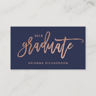 Tarjeta de presentación graduada elegante del