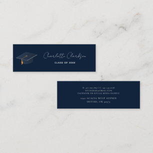 Tarjeta De Presentación Graduado Académico Elegante Éxito Contacto
