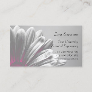 Tarjeta De Presentación Graduado de resaltados florales rosados
