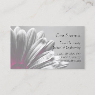 Tarjeta De Presentación Graduado de resaltados florales rosados