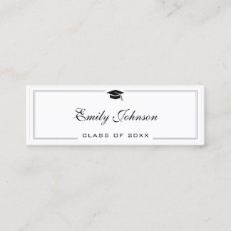 Tarjeta De Presentación Graduation Name Card - Elegant Classic