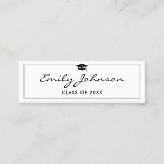Tarjeta De Presentación Graduation Name Card - Elegant Classic Insert Card