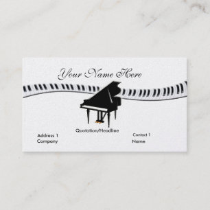 Tarjeta de presentación Grand Piano and Keyboard