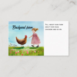 Tarjeta De Presentación Granja de pollo Rusic Organic