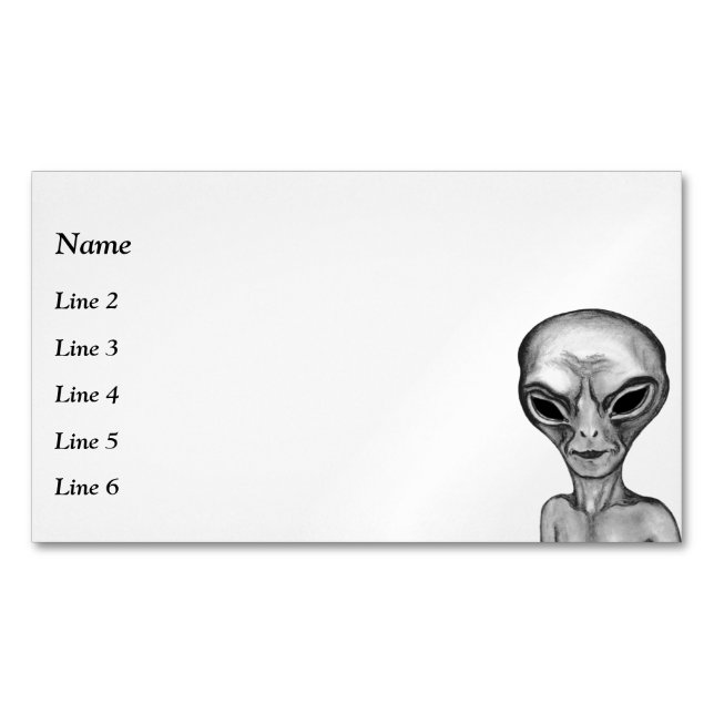 Tarjeta de presentación Gray Alien (Anverso)