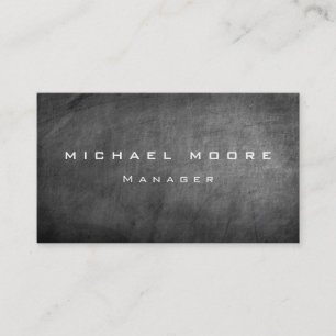 Tarjeta de presentación Gray Chalkboard Pattern Ma