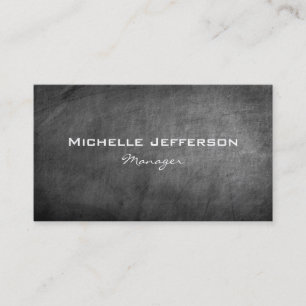 Tarjeta de presentación Gray Chalkboard Pattern Ma