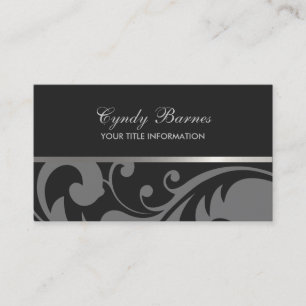 Tarjeta de presentación Gray Damask