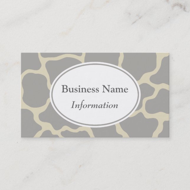Tarjeta de presentación Gray Giraffe (Anverso)