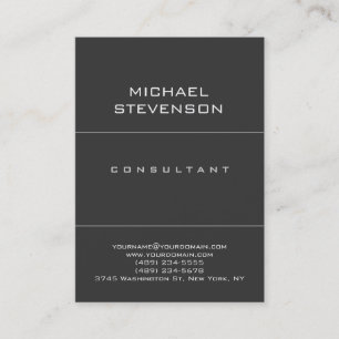 Tarjeta de presentación Gray Simple Trendy Consult