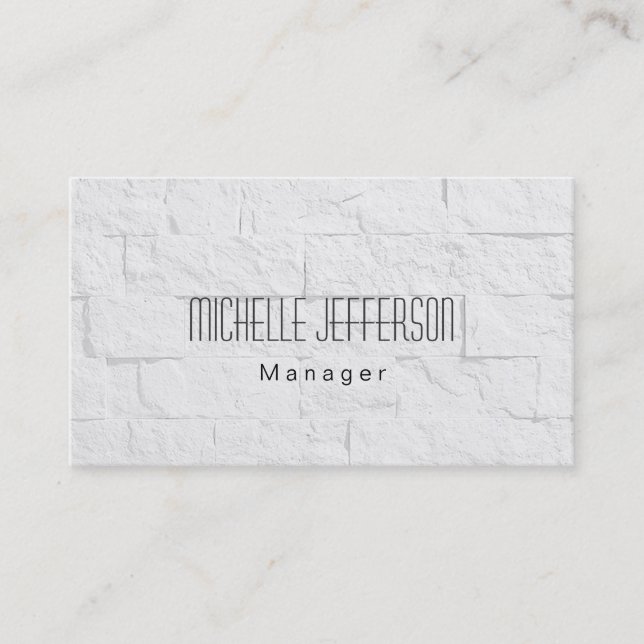 Tarjeta de presentación Gray Wall Brick Pattern Ma (Anverso)