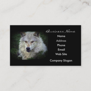 Tarjeta de presentación Gray Wolf Wildlife Support