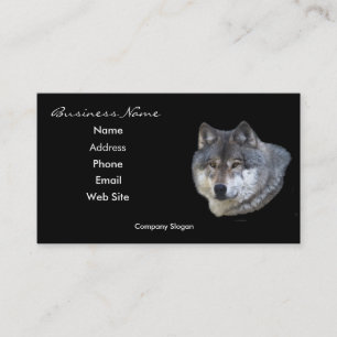 Tarjeta de presentación Gray Wolf Wildlife Support