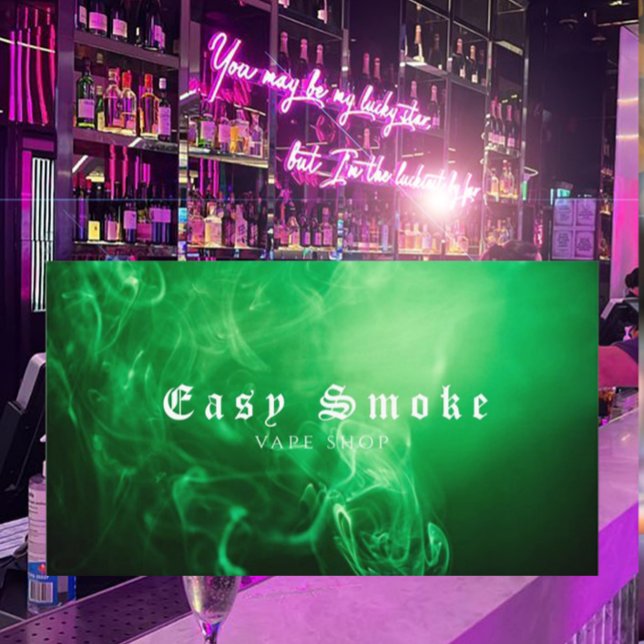 Tarjeta de presentación Green Black Smoke Vape Sho (Subido por el creador)