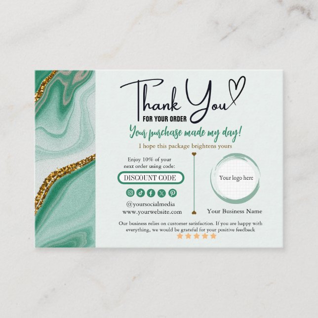 Tarjeta de presentación Green Gold (Anverso)