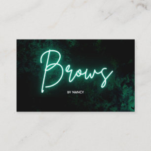 Tarjeta de presentación Green Neon Brows
