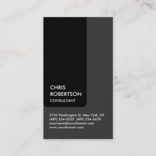 Tarjeta de presentación Gris Black Stripe Atractiv