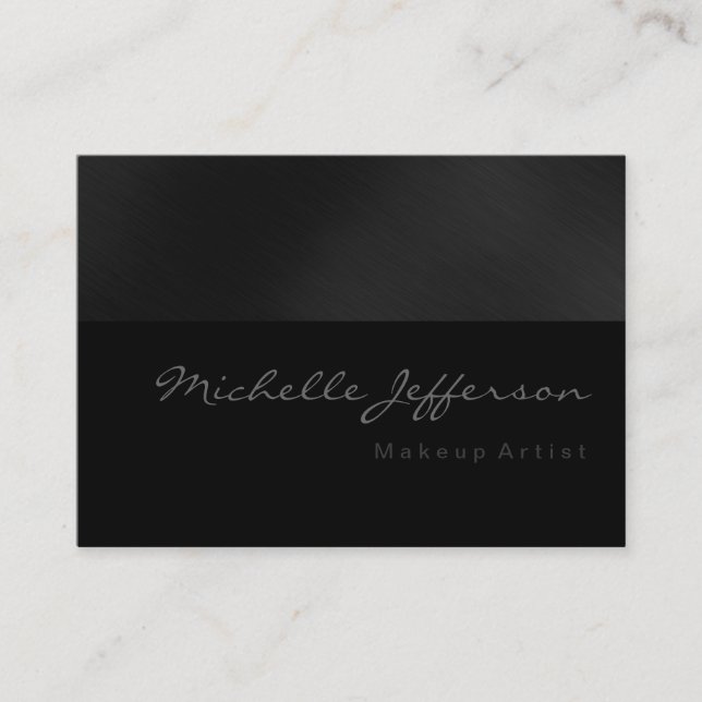 Tarjeta de presentación gris de guion de artista d (Anverso)
