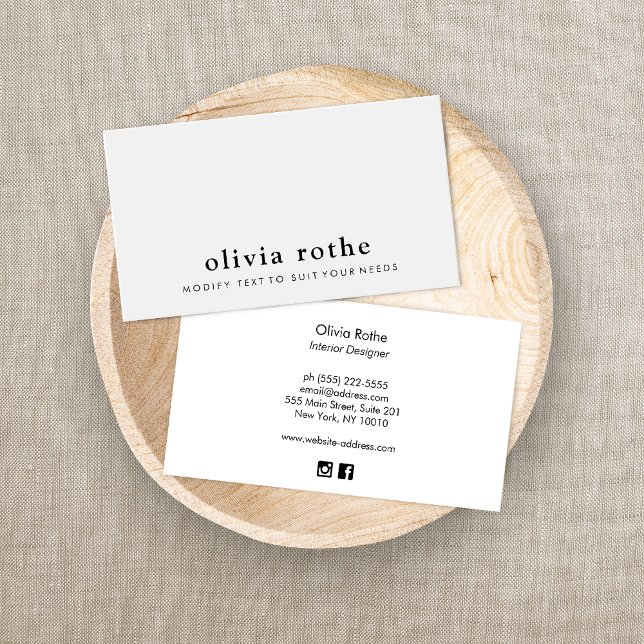 Tarjeta de presentación Gris Gris Gris Sencilla y  (Subido por el creador)