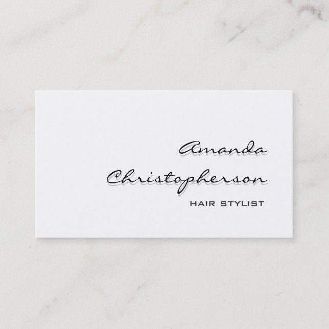 Tarjeta de presentación Gris Shadow White Hair Sty (Anverso)