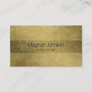 Tarjeta de presentación Grunge Floral Sepia