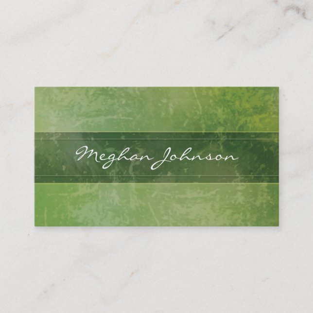 Tarjeta de presentación Grunge Marble Green (Anverso)