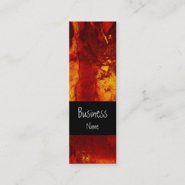Tarjeta de presentación Grunge Naranja Oxidada (Anverso)
