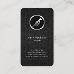 Tarjeta de presentación Grunge para icono Trumpete