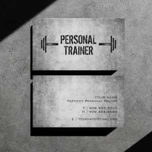 Tarjeta de presentación Grunge Personal Trainer