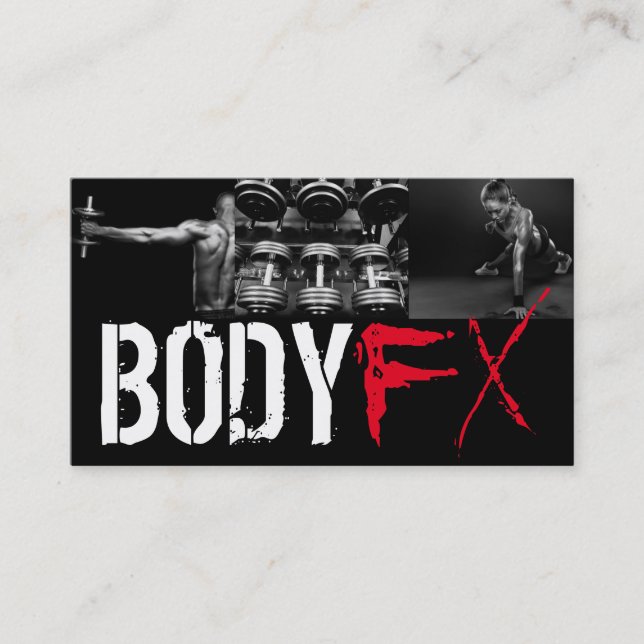 Tarjeta de presentación Guay Personal Trainer Gym  (Anverso)