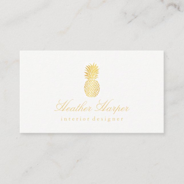 Tarjeta de presentación - Guión de piña de Relieve (Anverso)