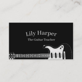 Tarjeta De Presentación Guitar Teacher | Enseñanzas eléctricas y acústicas
