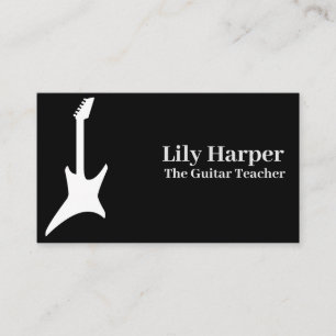 Tarjeta De Presentación Guitar Teacher Enseñanzas eléctricas y acústicas
