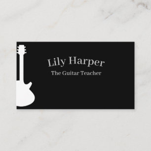 Tarjeta De Presentación Guitar Teacher Enseñanzas eléctricas y acústicas