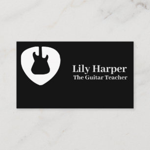 Tarjeta De Presentación Guitar Teacher Enseñanzas eléctricas y acústicas